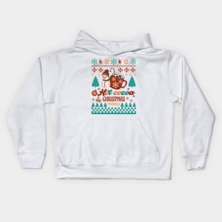 Hot Cocoa & Christmas Movies Sublimation Kids Hoodie